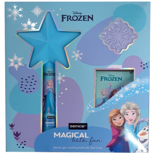 Disney Frozen Dárková kazeta 3ks Magical (spr. gel, šumivá koule, praskající sůl