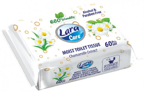 Lara vlhčený toaletní papír 60ks Heřmánek