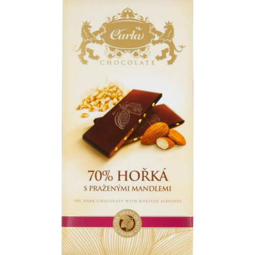 Carla 80g Hořká čokoláda + mandle pražená 70%