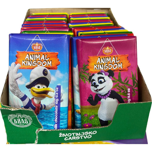 Animal Kingdom čokoláda mix 15g (40ks) Království zvířat