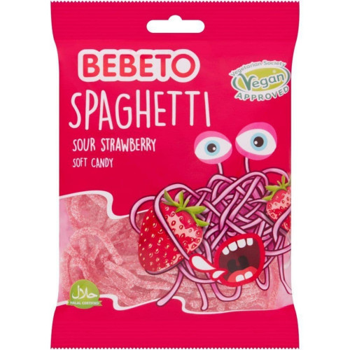 Bebeto Pendreky 75g (Spaghetti) - Strawberry sour