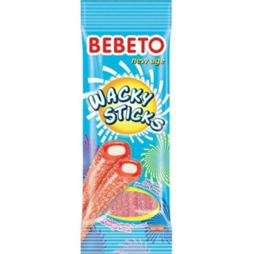 Bebeto Pendreky 75g Wacky Sticks - Jahodová tyčinka s vanilkovou
