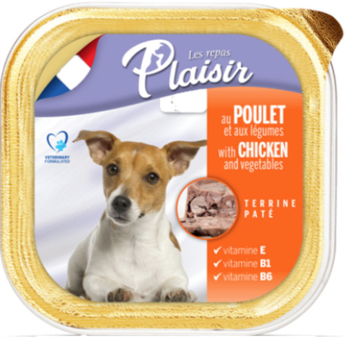 Plaisir dog vanička 300g s kuřecím a zeleninou