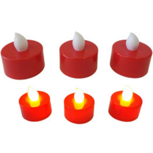 Elektrické Svíčky čajové LED na baterie (TBL-1274R) - červené (24ks/bal) Nen die