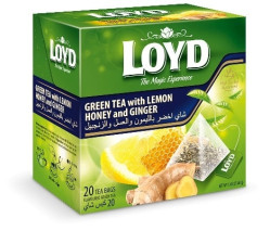 Loyd čaj Green Tea Lemon, Honey, Ginger 40g (10)