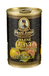 F.J.KAISER olivy zelené plech 314ml plněné tuňákovou pastou