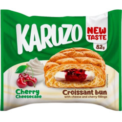 Karuzo Croissant Bun 82g Cherry Cheesecake (24)