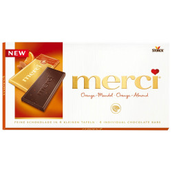 Merci 100g Pomeranč + mandle (oranžová)