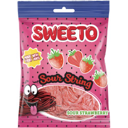 Sweeto 80g Pendrek Sour String - Jahoda (12)