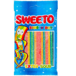 Sweeto 80g Pásky kyselé Sour String - Borůvky (12)