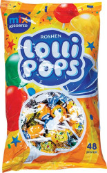 Roshen Lollipops 1kg lízátko v sáčku žlutý obal (48ks x 19,6g) (9)