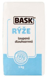 BASK rýže loupaná dlouhozrnná 1kg