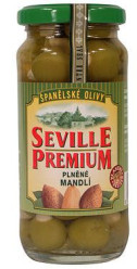 Seville Premium 235g Olivy zelené plněné mandlí