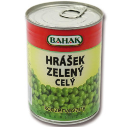 BAHAK Hrášek zelený celý 400ml / 375g