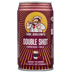 Mr. Brown ledová káva 330ml Double Shot Espresso + Milk (24)