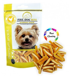 Fine dog Mini Doypack 80g - sandwich strips kuřecí (14)