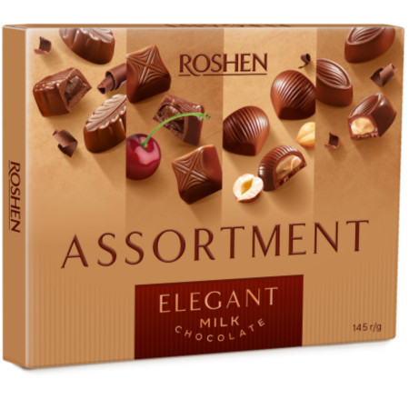 chi tiết Roshen Bonboniéra elegant 145g Milk Assortment