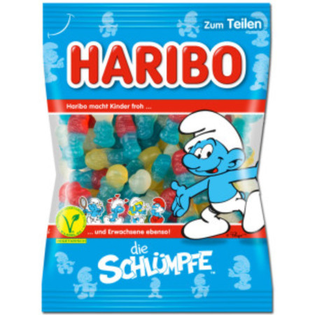 chi tiết Haribo 175g Schlumpfe (šmoulové)