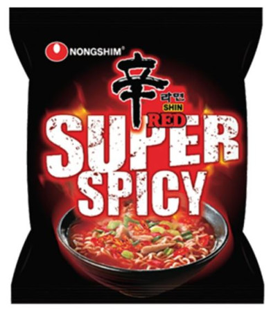 chi tiết Nongshim Shin red super spicy 120g černý (20)