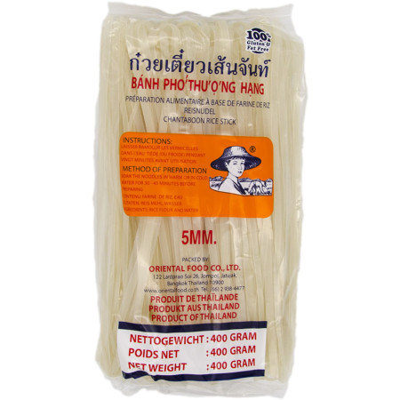 chi tiết Rýžové nudle Thajské 400g 5mm (Banh pho thuong hang)