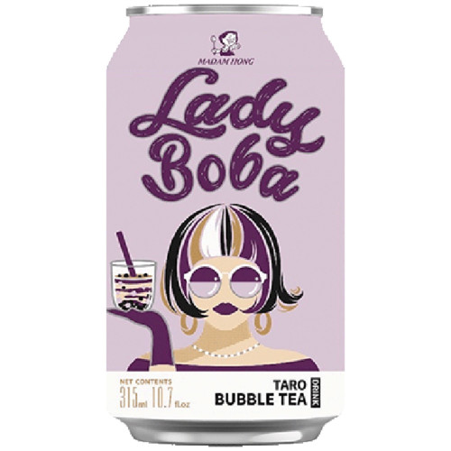 Bubble Tea (Madam Hong) 320ml plech - Lady Boba (Taro)